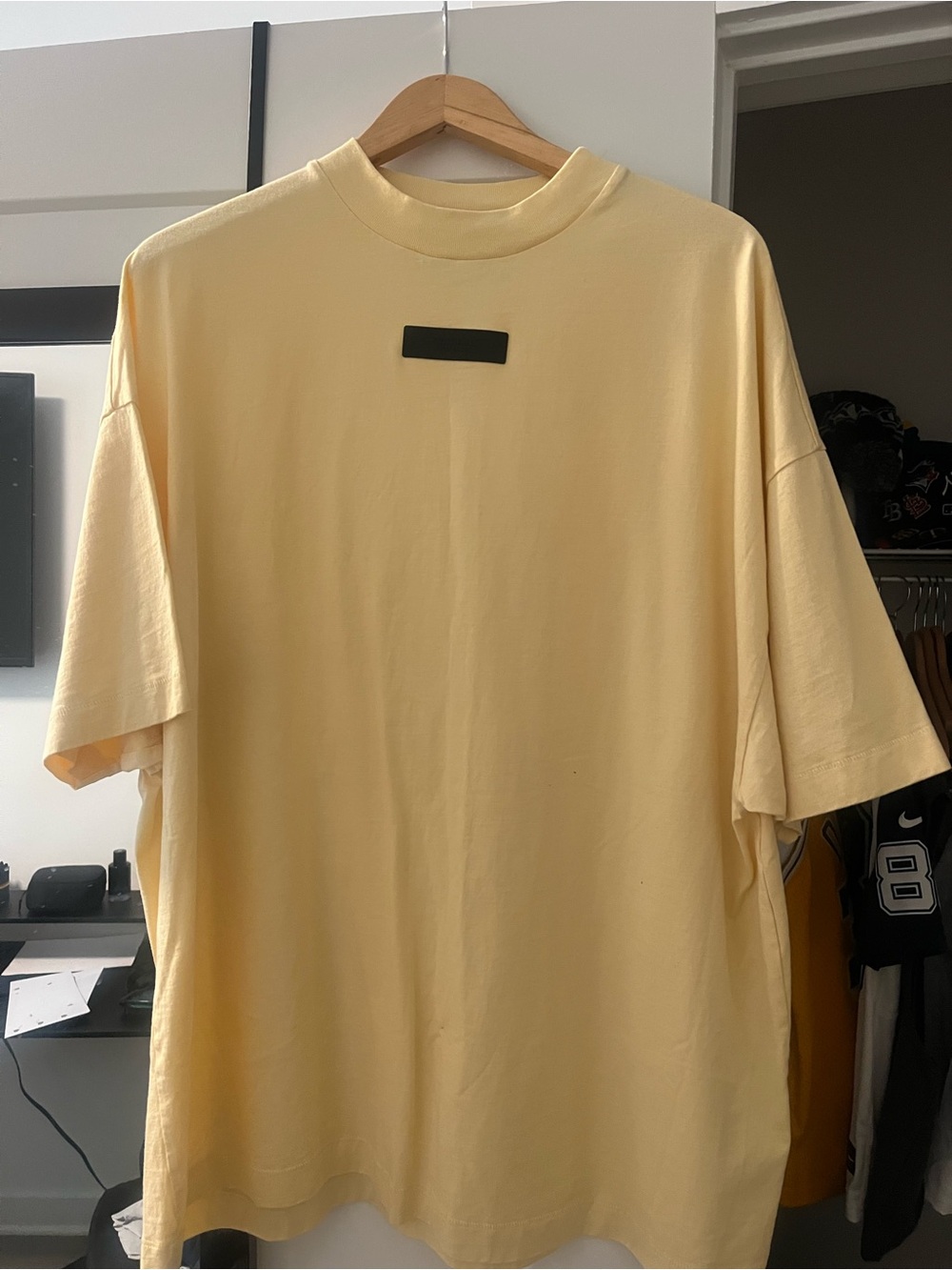 Essentials Short Sleeve Crewneck T-Shirt in Light Yellow